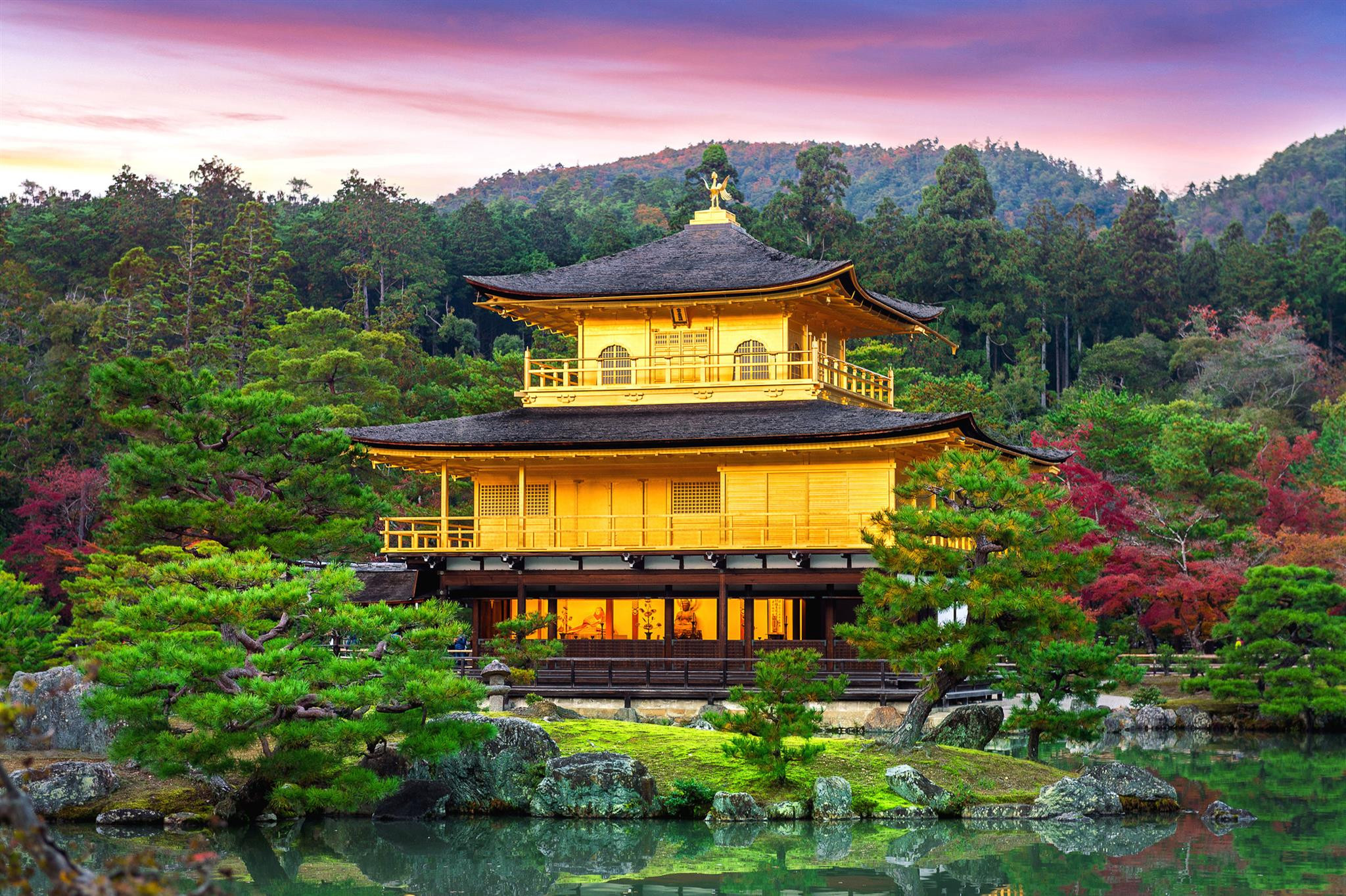 Độc đáo ngôi chùa vàng Kinkakuji qua bốn mùa ở Nhật Bản