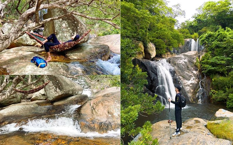 Ngọn suối trong vắt giữa núi rừng Núi Chúa