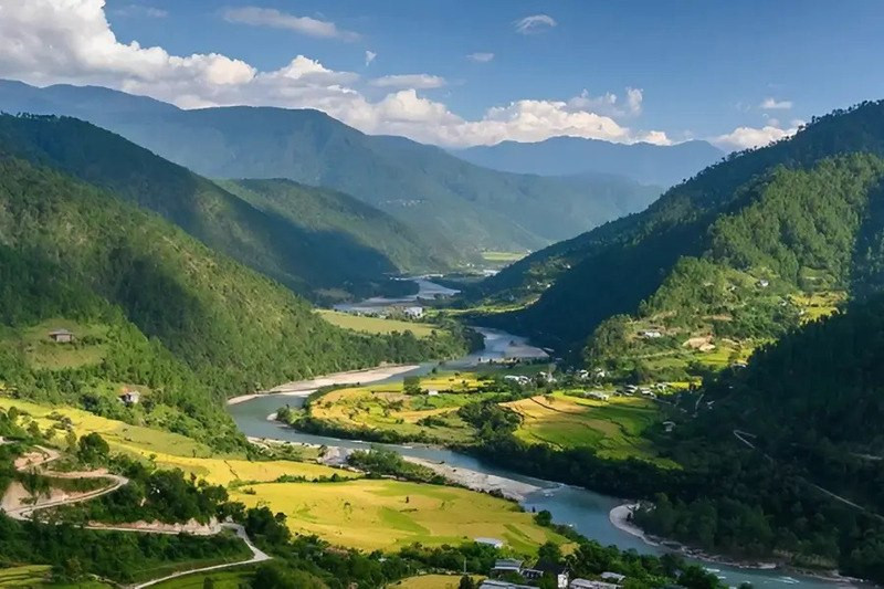 Thung lũng Punakha hùng vĩ (Ảnh sưu tầm)