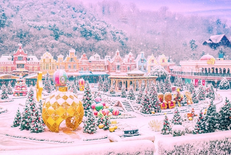 Check-in Giáng Sinh lung linh ở Everland / Lotte world 