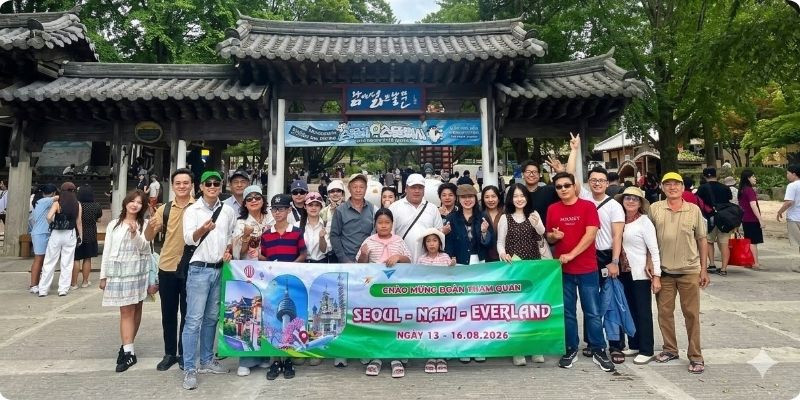 Đoàn Khách tour Tour Hàn Quốc - Seoul - Nami - Everland