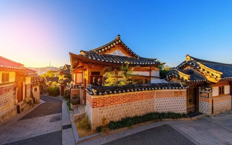 Khung cảnh kiến trúc xưa tại Hàn Quốc