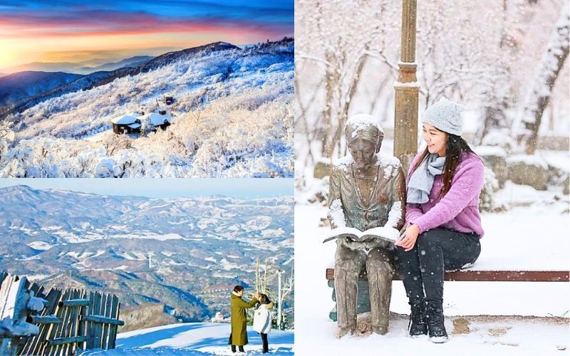 Khung cảnh tuyết rơi lãng mạn bao trùm khắp xứ Hàn 