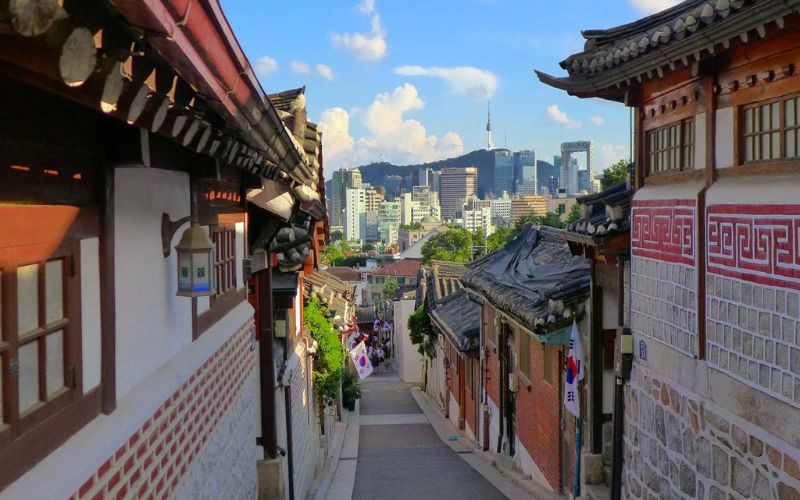 Làng cổ Bukchon Hanok cổ kính 