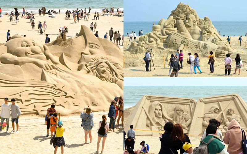 Những góc check in đẹp từ lễ hội cát Haeundae 