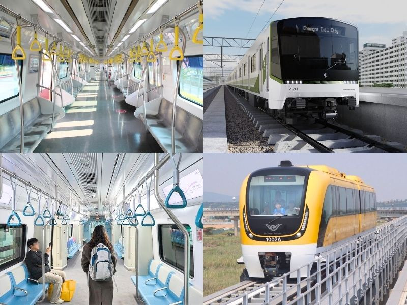 Tàu điện ngầm hiện đại ở thành phố Seoul.