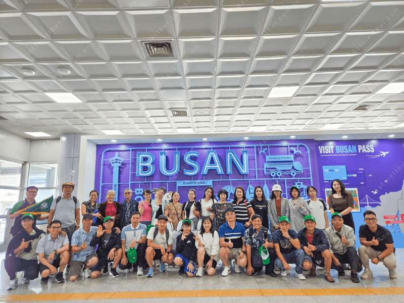 Đoàn khách Đất Việt Tour tham gia tour Busan - Daegu - Seoul 