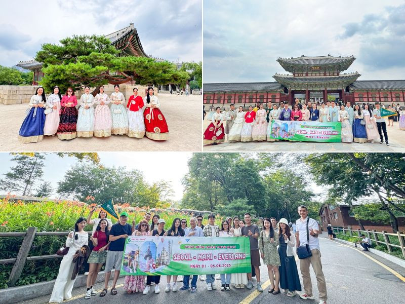 Ảnh khách đoàn đi tour Hàn Quốc tại Đất Việt tour