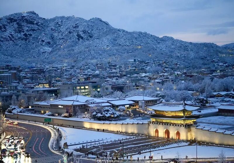 Hàn Quốc mùa đông phủ đầy tuyết trắng