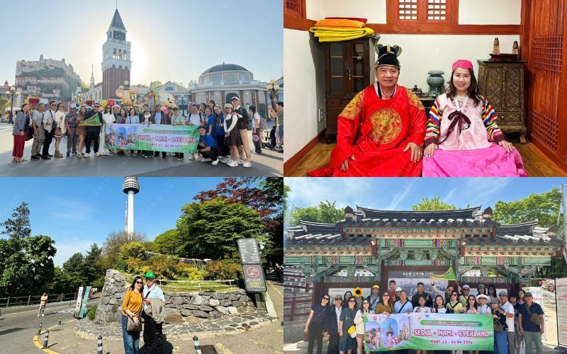 Đoàn khách tour Hàn Quốc tại Đất Việt Tour 
