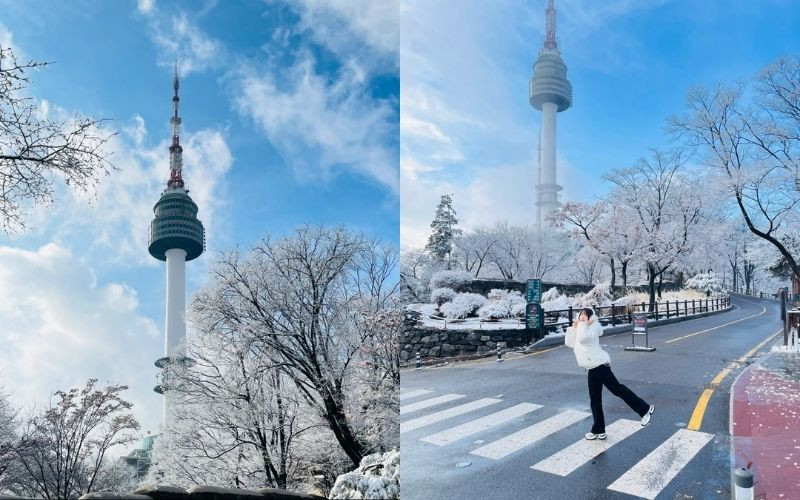 Tham quan tháp Namsan vào mùa đông Tham quan tháp Namsan vào mùa đông