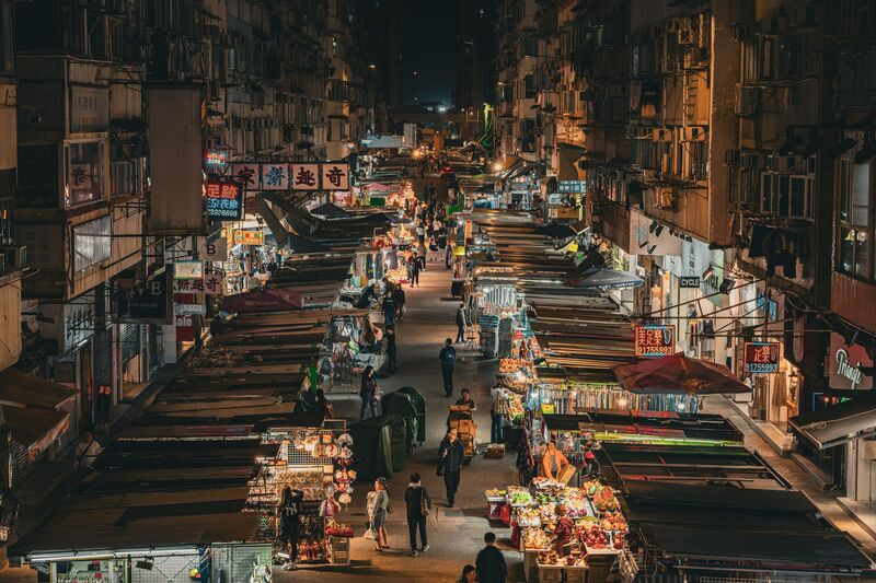 Chợ đêm phố Temple sầm uất tại Hong Kong Chợ đêm phố Temple sầm uất tại Hong Kong