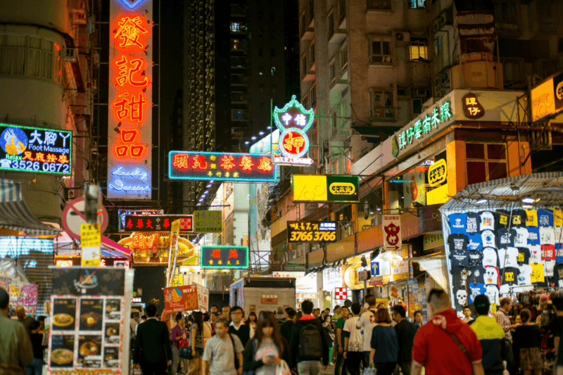 Chợ Quý Bà MongKok về đêm