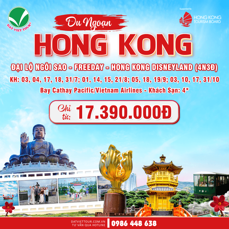 Tour Hong Kong Free Day 4N3Đ giá tốt, nhiều trải nghiệm