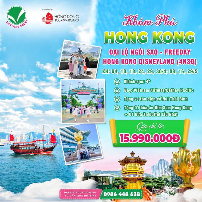 Du lịch Hong Kong tháng 4 cùng Đất Việt Tour