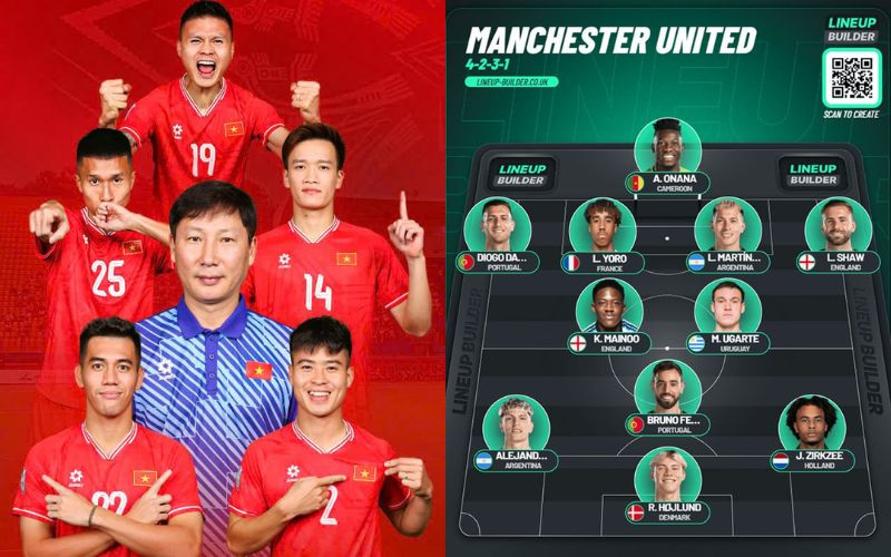 Đội hình MU - Trên sân vận động Asean All-Stars 