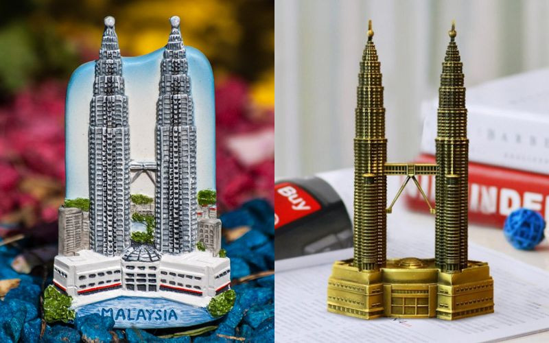 Mô hình tháp đôi Petronas biểu tượng của Malaysia