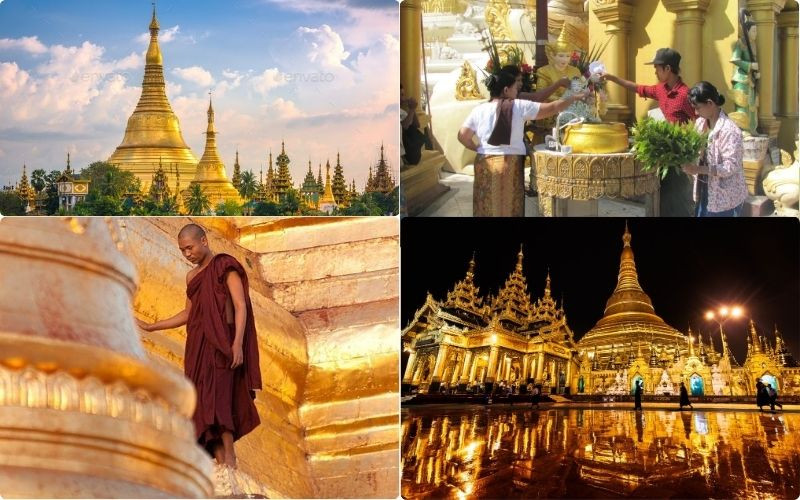Chùa Shwedagon địa điểm nổi tiếng ở Myanmar