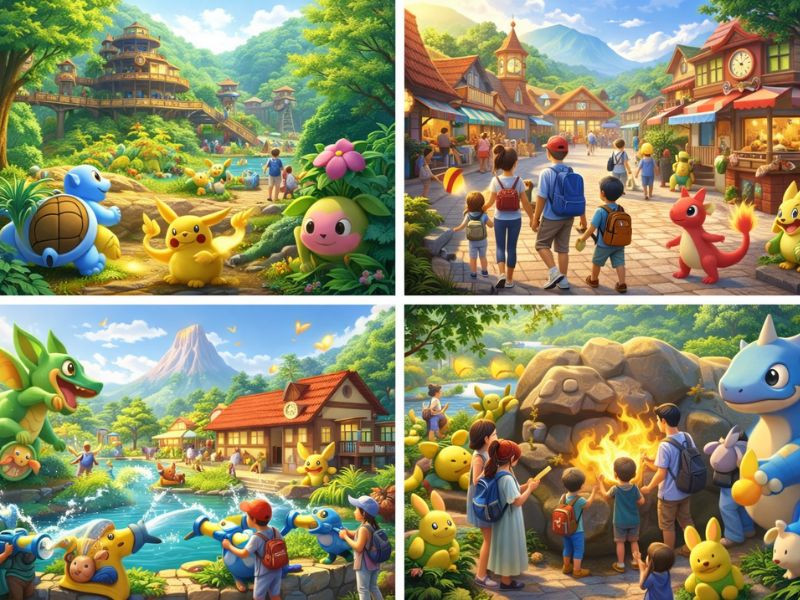 PokéPark Kanto – Trải nghiệm thế giới Pokémon ngoài đời thực, mở cửa 02/2026