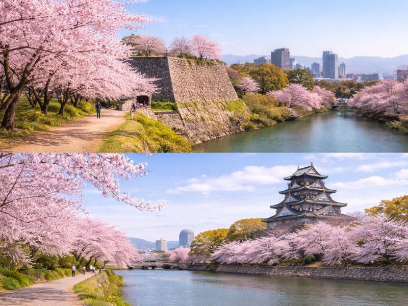 Giữa tháng 3, hoa anh đào bắt đầu nở sớm tại miền Nam Nhật Bản, thích hợp tránh cao điểm