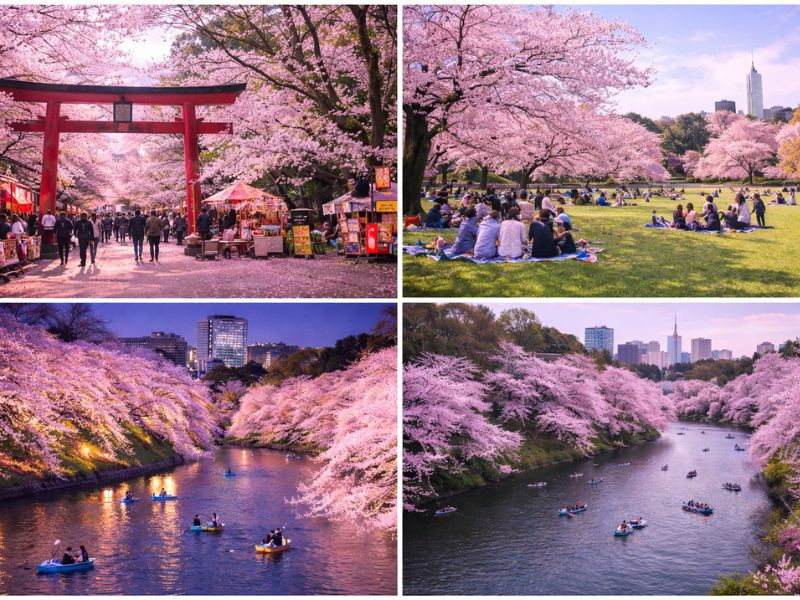 Giữa lòng Tokyo hiện đại, hoa anh đào vẫn giữ trọn nét đẹp truyền thống của mùa xuân Nhật Bản