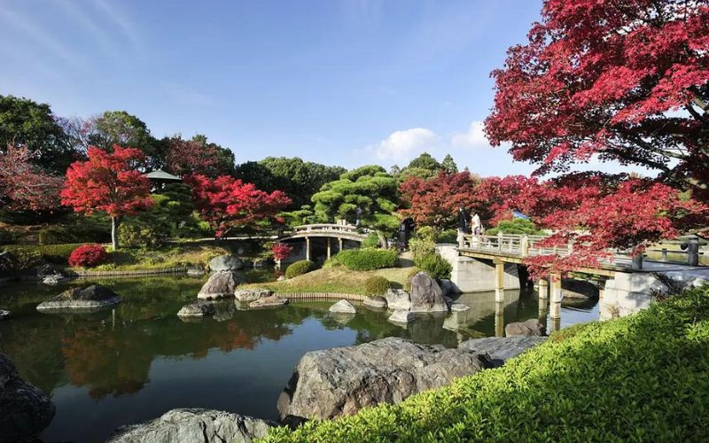 Vẻ thanh tĩnh của vườn Nhật ở Daisen Park