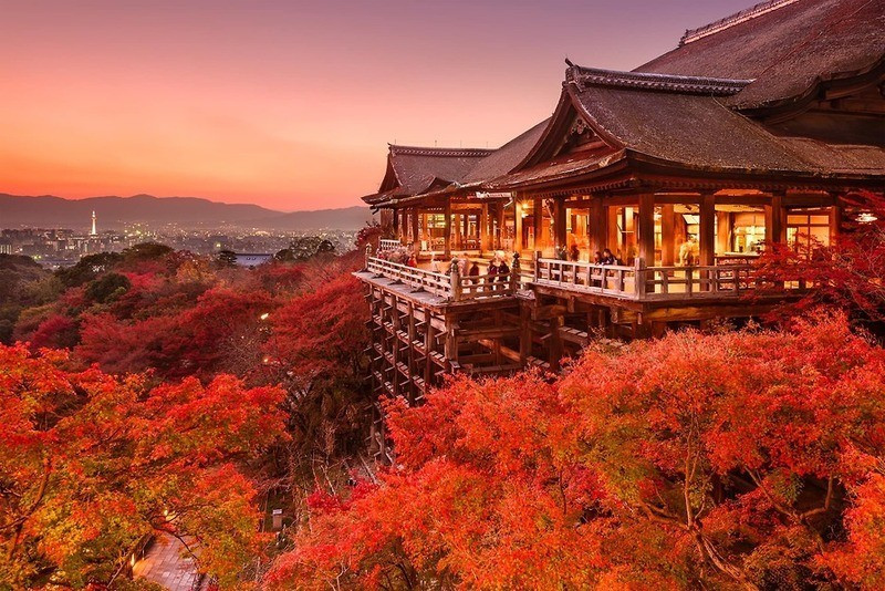 Chùa Kiyomizu-dera nét đẹp mùa thu (Ảnh sưu tầm)