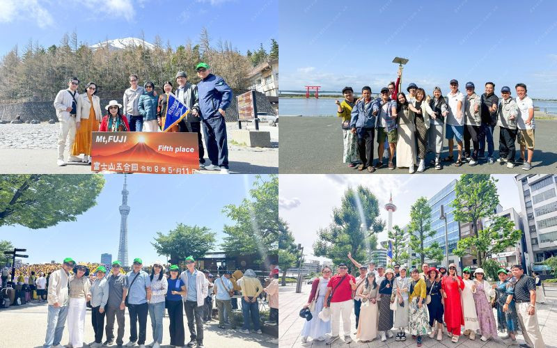 Đoàn khách tour Nhật Bản tại Đất Việt Tour 