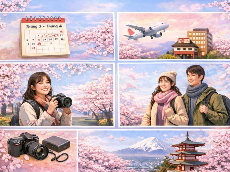 Chuẩn bị lịch trình hợp lý để tận hưởng mùa hoa anh đào một cách trọn vẹn và thoải mái