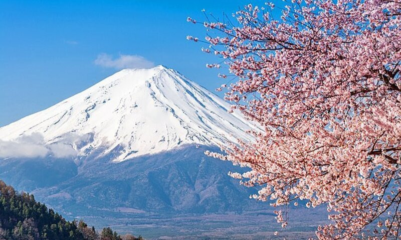 Núi Phú Sĩ Nhật Bản vào tháng 3