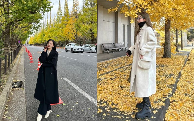 Outfit trông thu hút hơn khi check-in giữa mùa lá vàng
