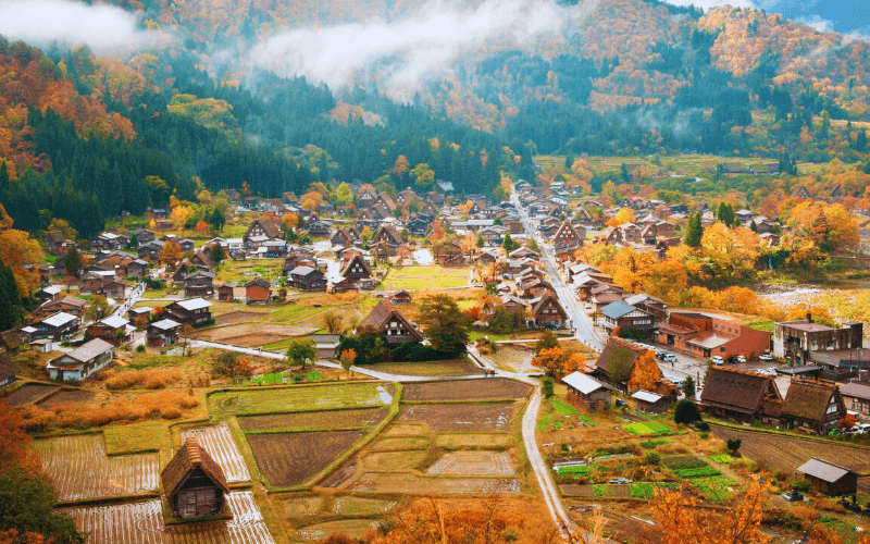 Toàn cảnh ngôi làng Shirakawago