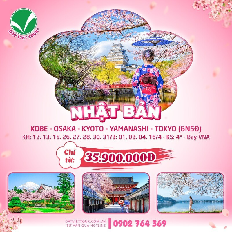 Tour Nhật Bản: Kobe - Osaka - Kyoto - Yamanashi - Tokyo