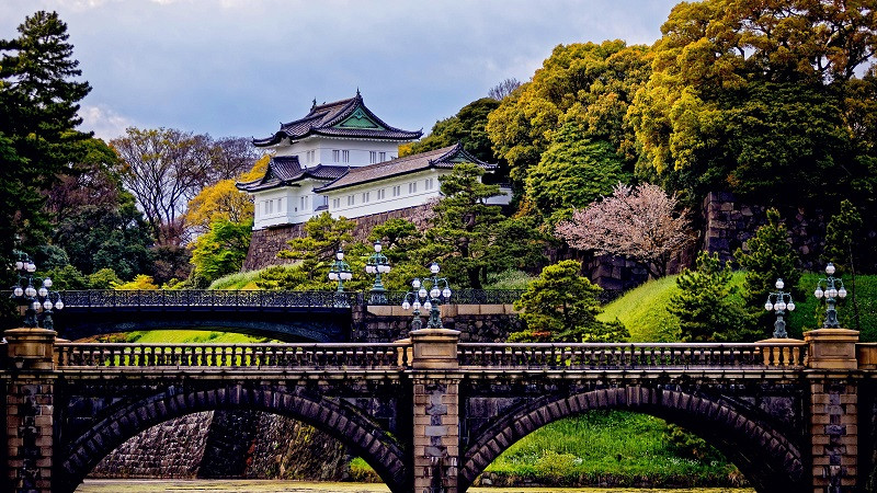 Hoàng cung Tokyo. 