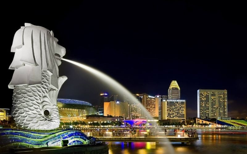 Biểu tượng Merlion nổi tiếng trong tour singapore 2/9 Biểu tượng Merlion nổi tiếng trong tour singapore 2/9