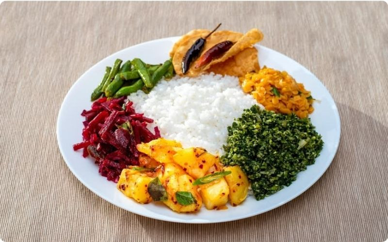 Cơm cà ri truyền thống Sri Lanka Cơm cà ri truyền thống Sri Lanka