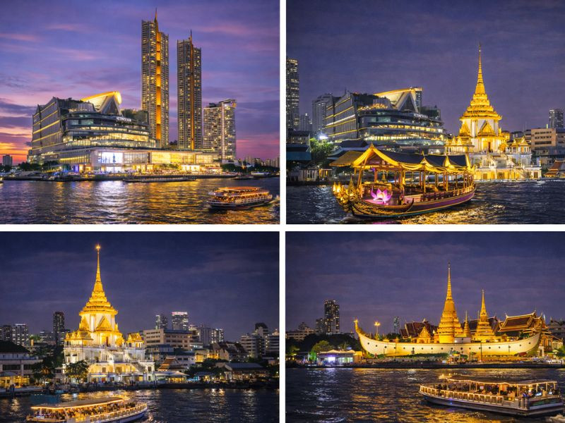 Khám phá sông Chao Phraya – tham quan chùa Phật Vàng, chùa Thuyền 