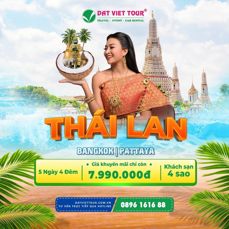 Tour Thái Lan | Bangkok | Pattaya | 5N4Đ