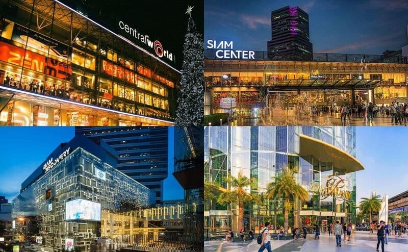 Central World - Siam Center - Siam Discovery - Siam Paragon