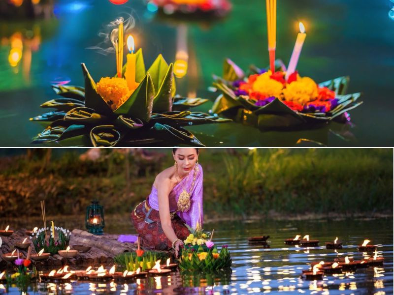 Thả đèn hoa đăng trên sông