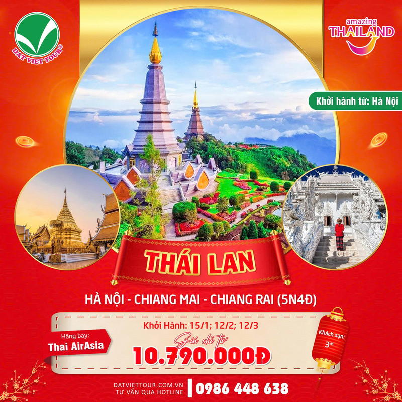 Tour Hà Nội - Thái Lan: Chiang Mai | Chiang Rai 
