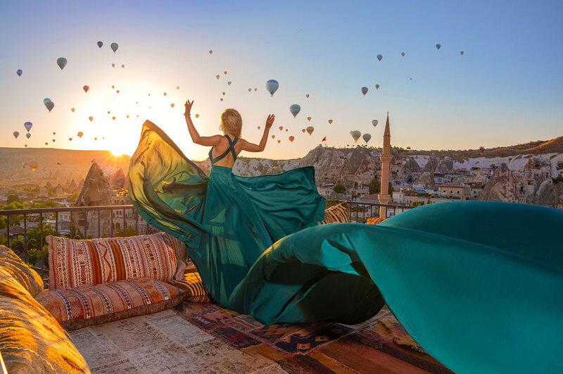 Ngắm bình minh ở Cappadocia trên khinh khí cầu