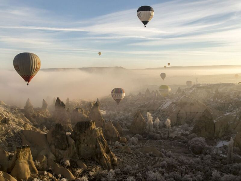 Sương dày ở Cappadocia gây hạn chế tầm nhìn khi bay