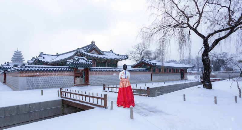 Cung điện Gyeongbokgung giữa khung cảnh mùa đông