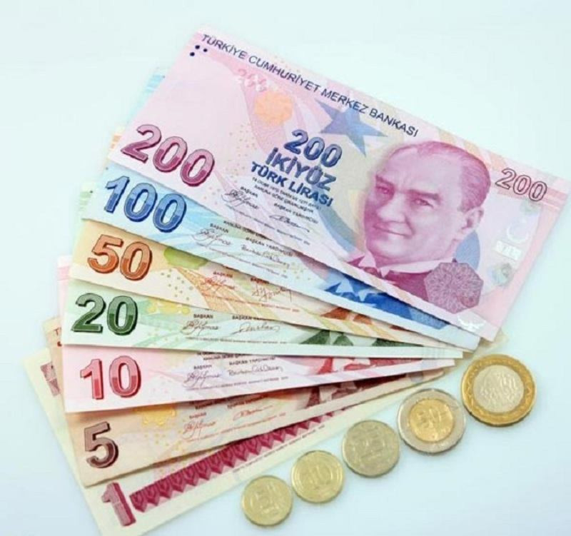 Các mệnh giá khác nhau của tiền Thổ Nhĩ Kỳ