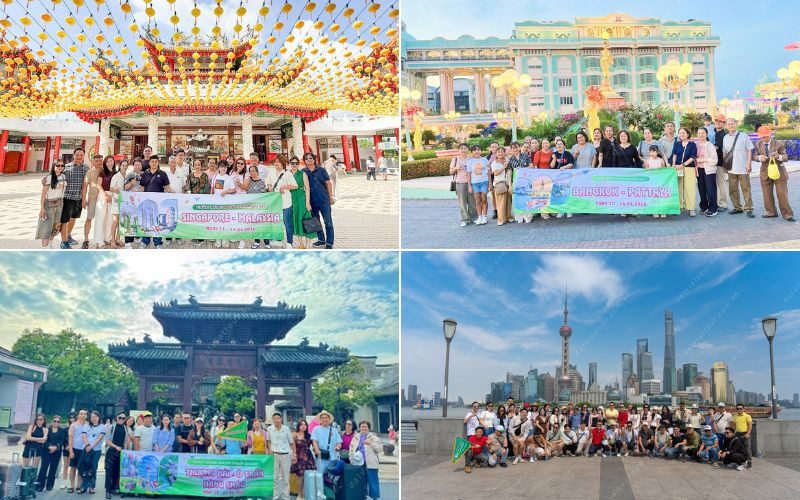 Đoàn khách nhiều tour khác nhau tại Đất Việt Tour