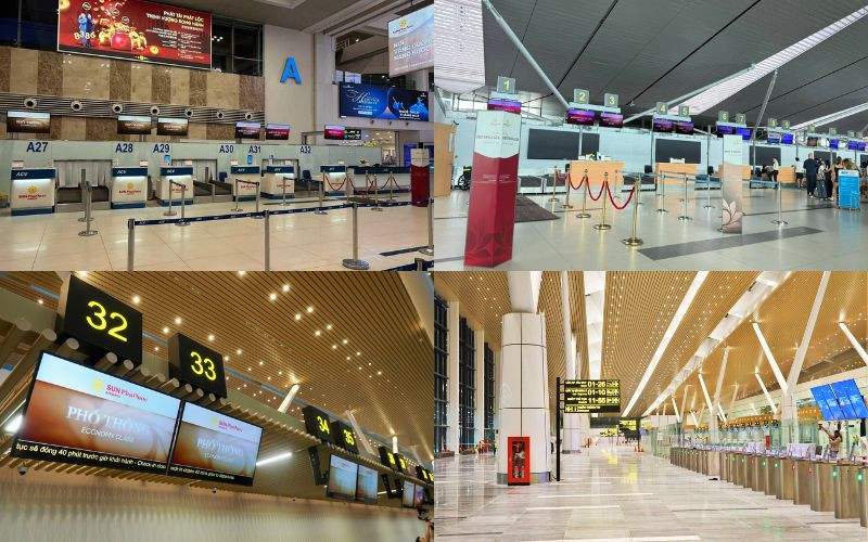Khu vực làm thủ tục của Sun PhuQuoc Airways tại sân bay