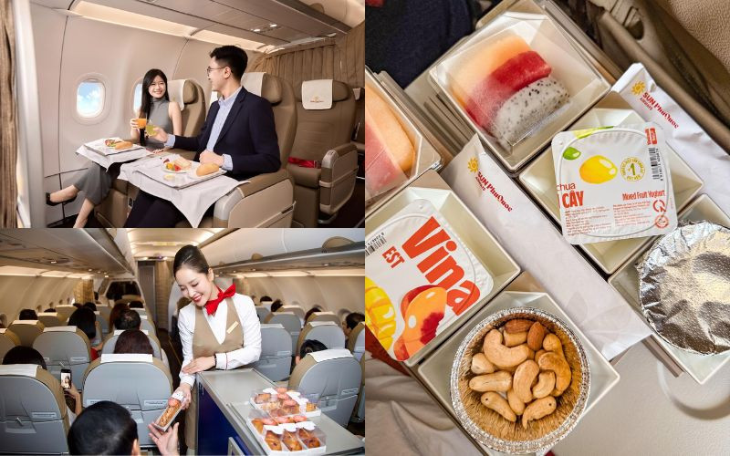Mỗi chuyến bay có tiêu chuẩn phục vụ suất ăn riêng 