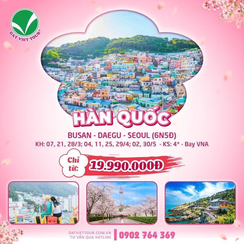 6N5Đ qua 3 thành phố nổi bật của Hàn