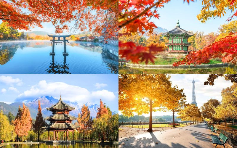 Sắc thu tạo nên khung cảnh đẹp ở nhiều điểm đến Sắc thu tạo nên khung cảnh đẹp ở nhiều điểm đến
